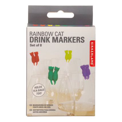KIKKERLAND Glasmarkierer Raindbow Cat