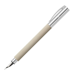 Faber-Castell Füllfederhalter exklusiv AMBITION OpArt M (Medium) white sand