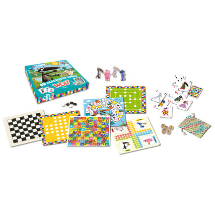 HUCH! Gesellschaftsspiel 10 klassische Spiele mit Wolf