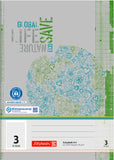 Schulheft Recycling A4 Lineatur 3