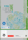 Schulheft Recycling A4 Lineatur 25, 32 Blatt