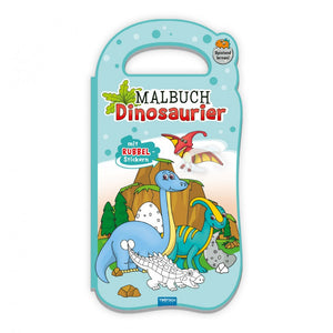 Malbuch Dino mit Rubbelsticker