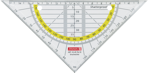 Geometrie-Dreieck 16cm bruchsicher, zum Abheften