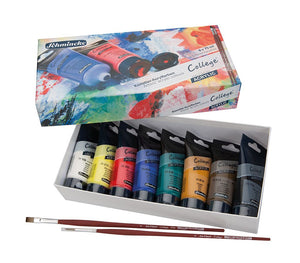 Künstler-Acrylfarben in Studienqualität 8x75ml + 2 Pinsel