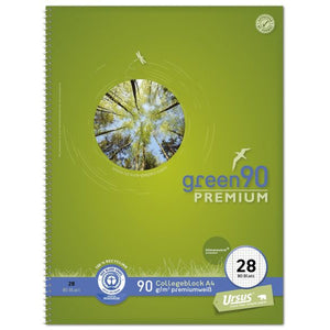 Collegeblock Staufen Green Premium, Lin. 28, kariert mit Doppelrand